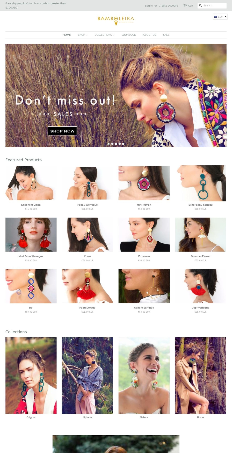 bamboleira.com shopify website screenshot