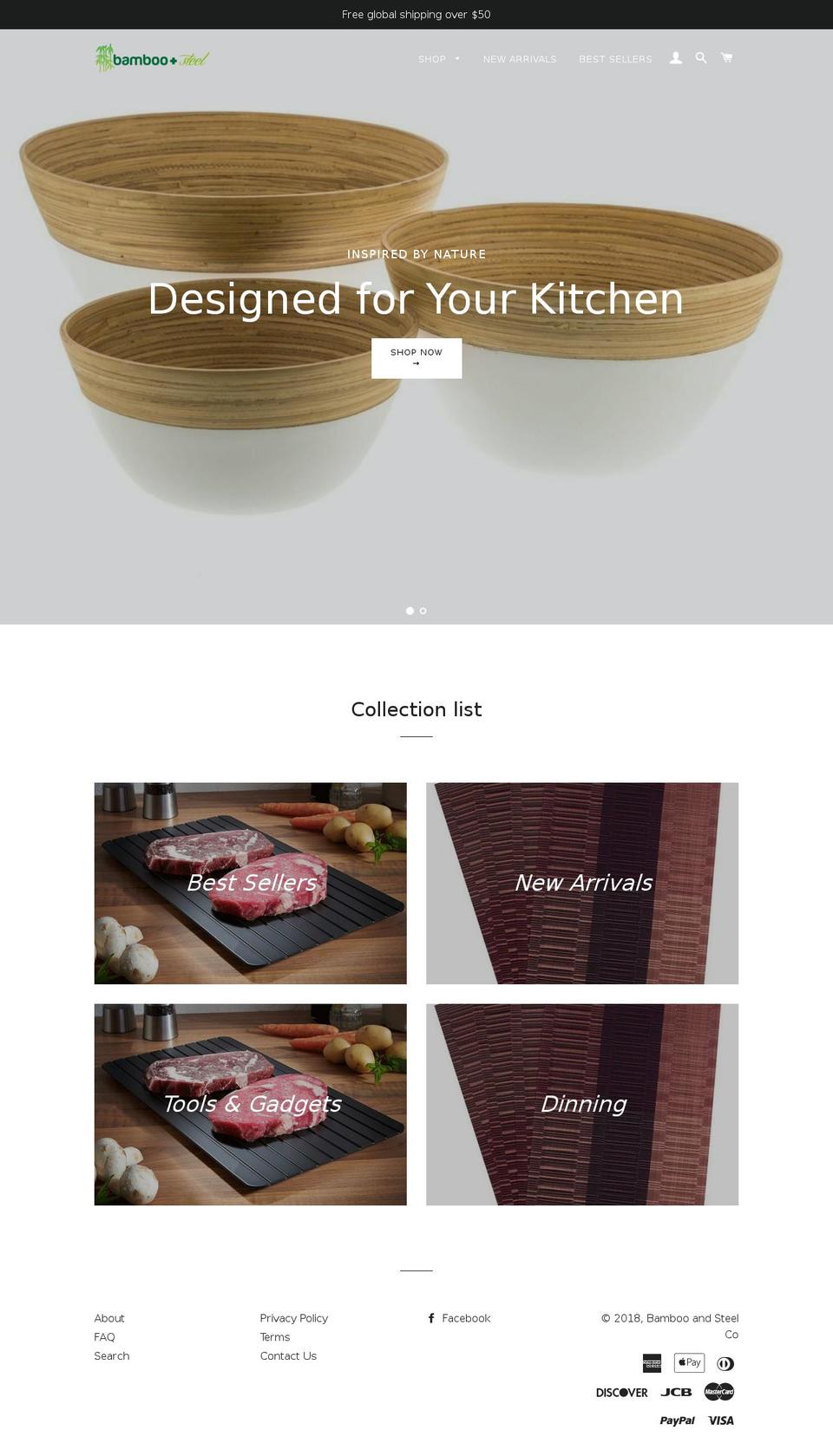 bamboo-steel.com — Shopify storefront screenshot