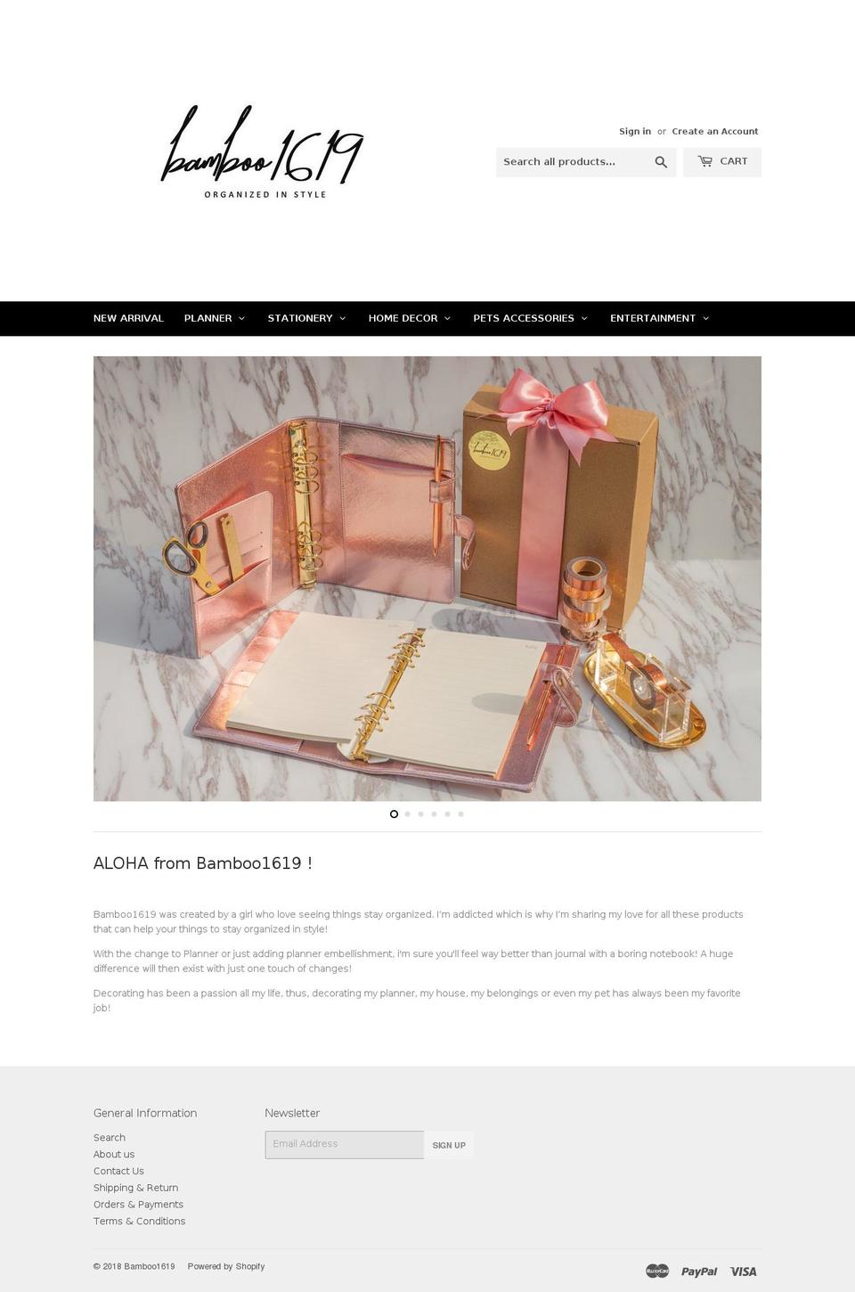 bamboo1619.com — Shopify storefront screenshot