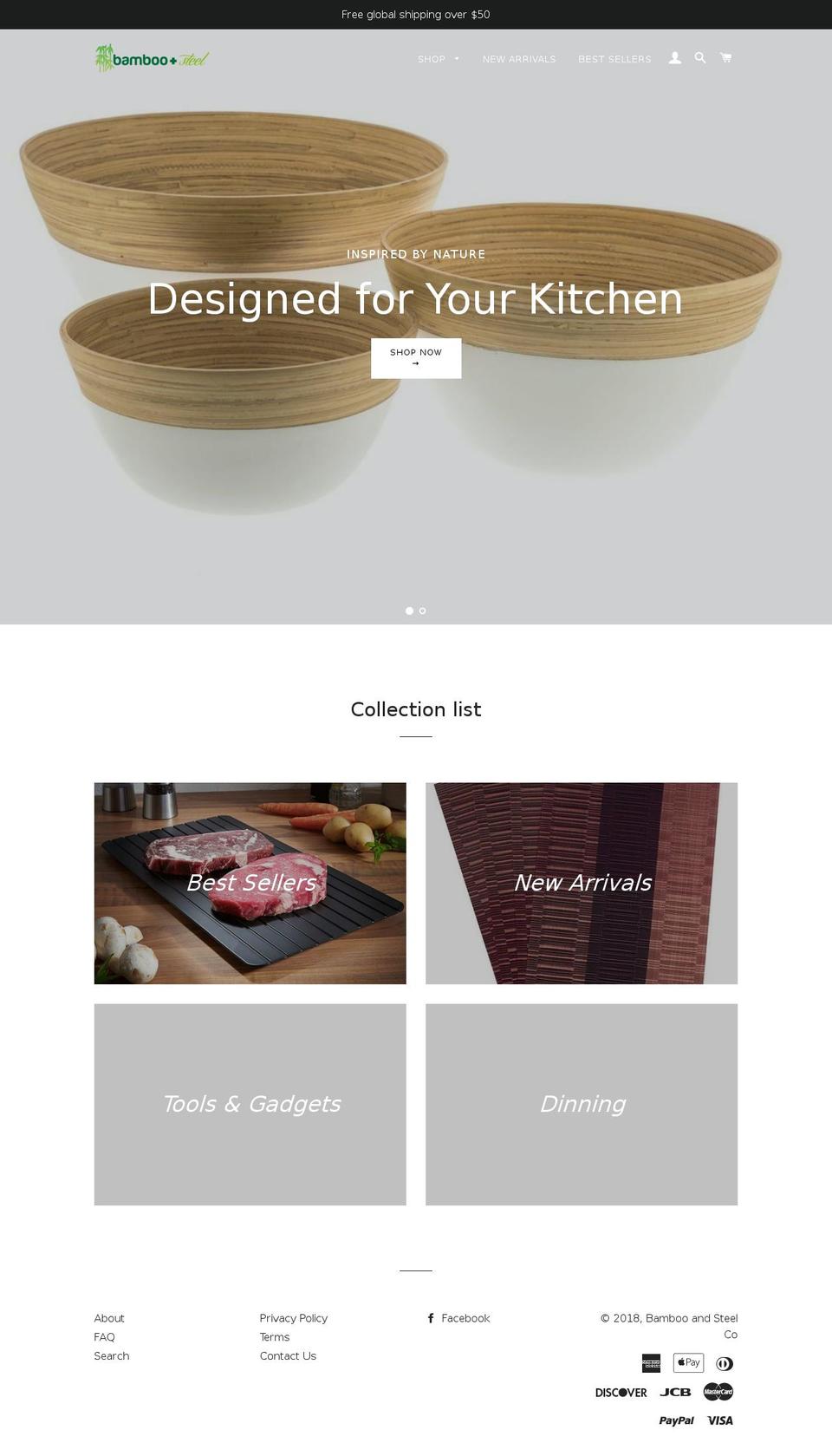 bambooandsteel.co shopify website screenshot