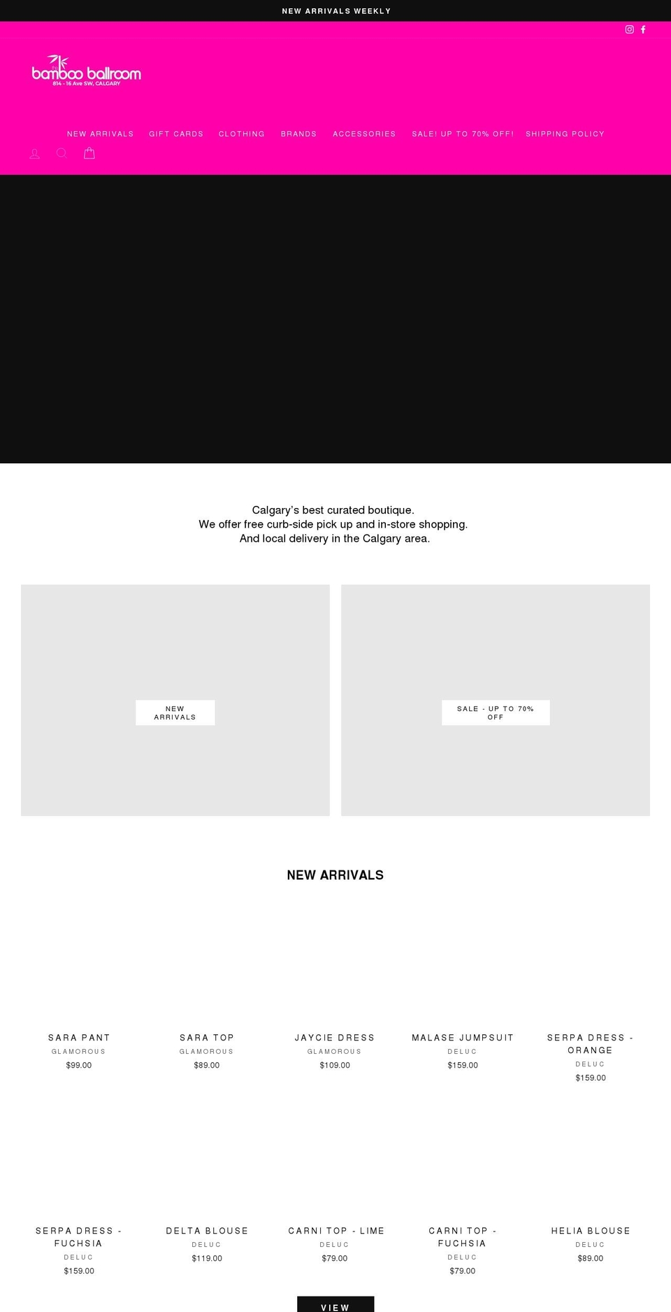 bambooballroom.com shopify website screenshot