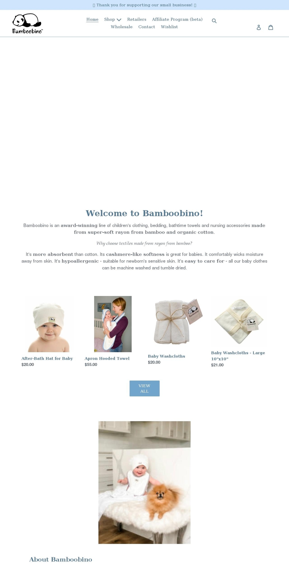 bamboobino.com shopify website screenshot