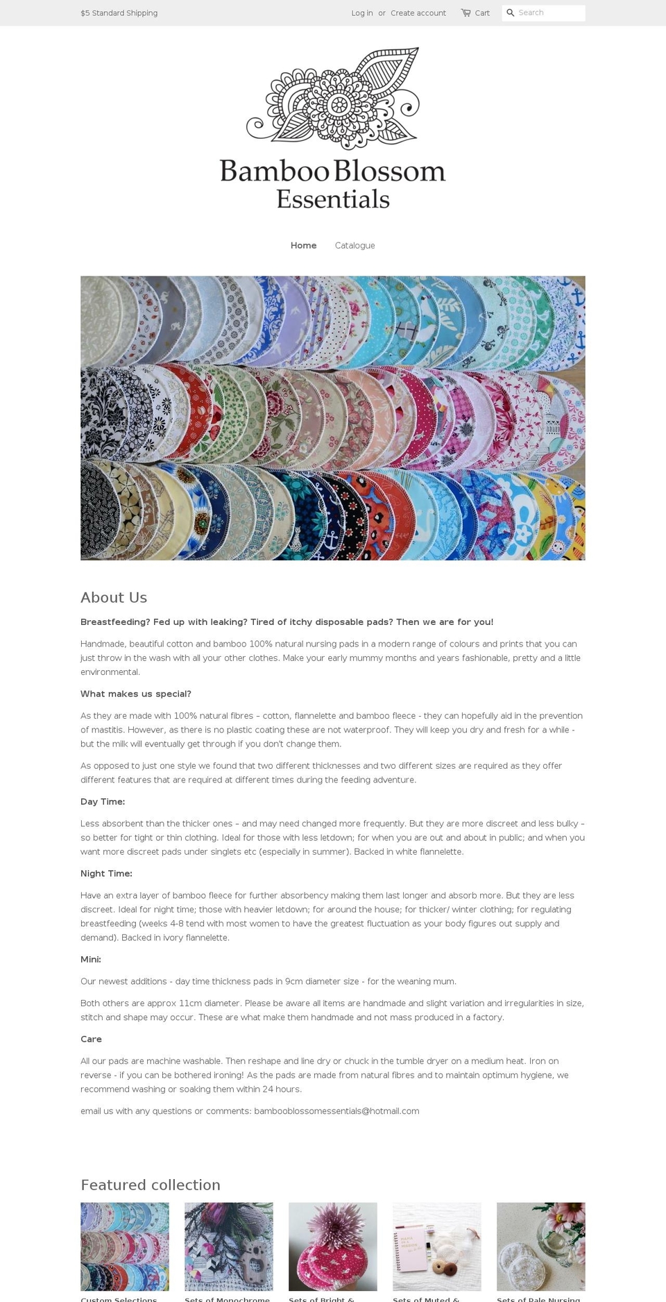 bambooblossomessentials.com — Shopify storefront screenshot