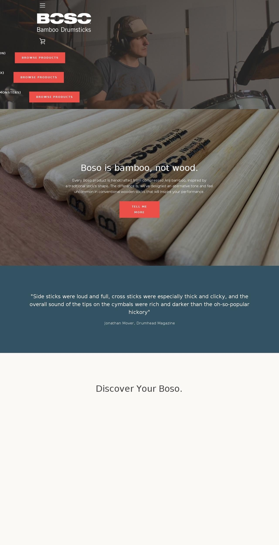 Narrative 083117 Shopify theme site example bamboodrumsticks.com