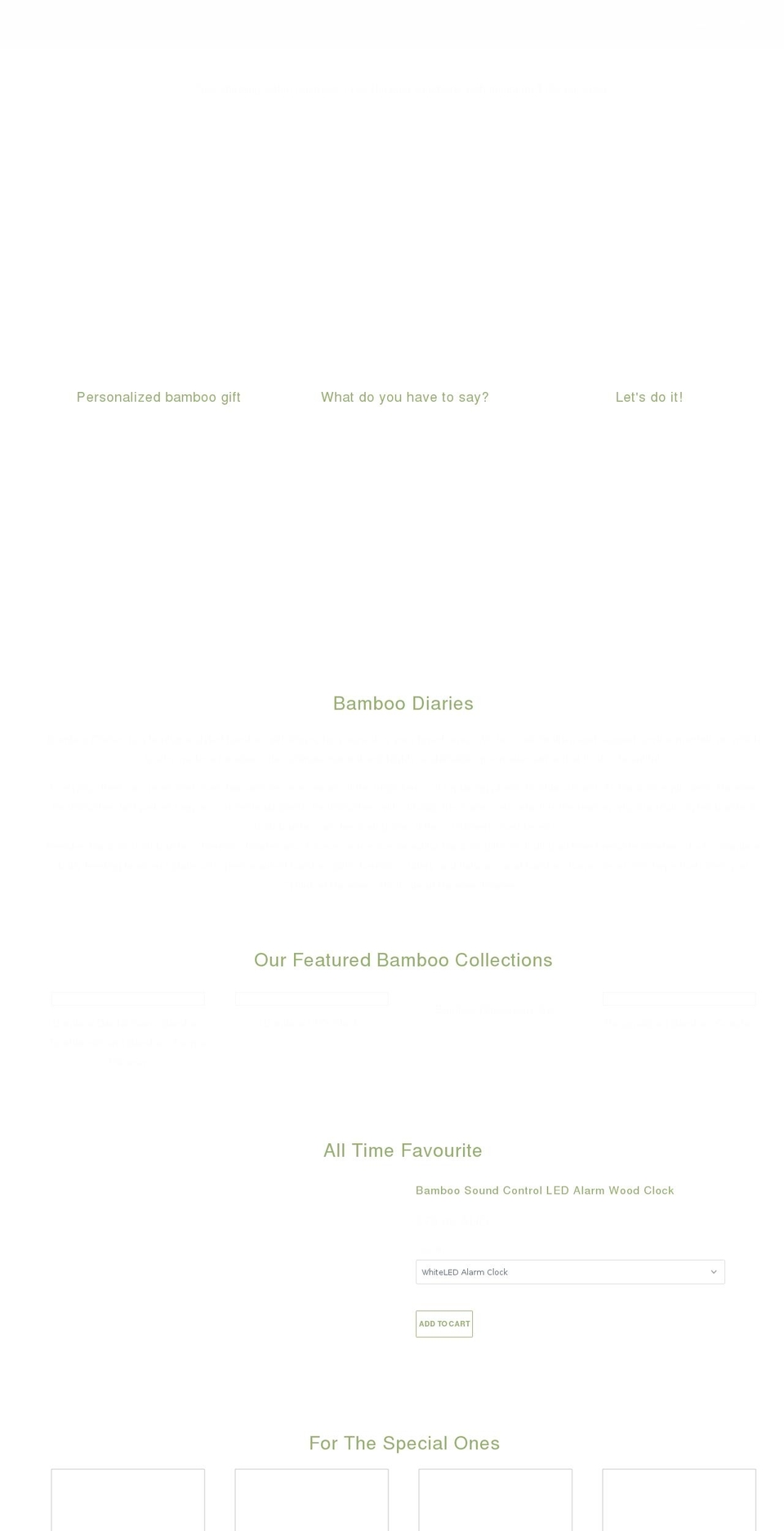 bambooecodiaries.com.au shopify website screenshot