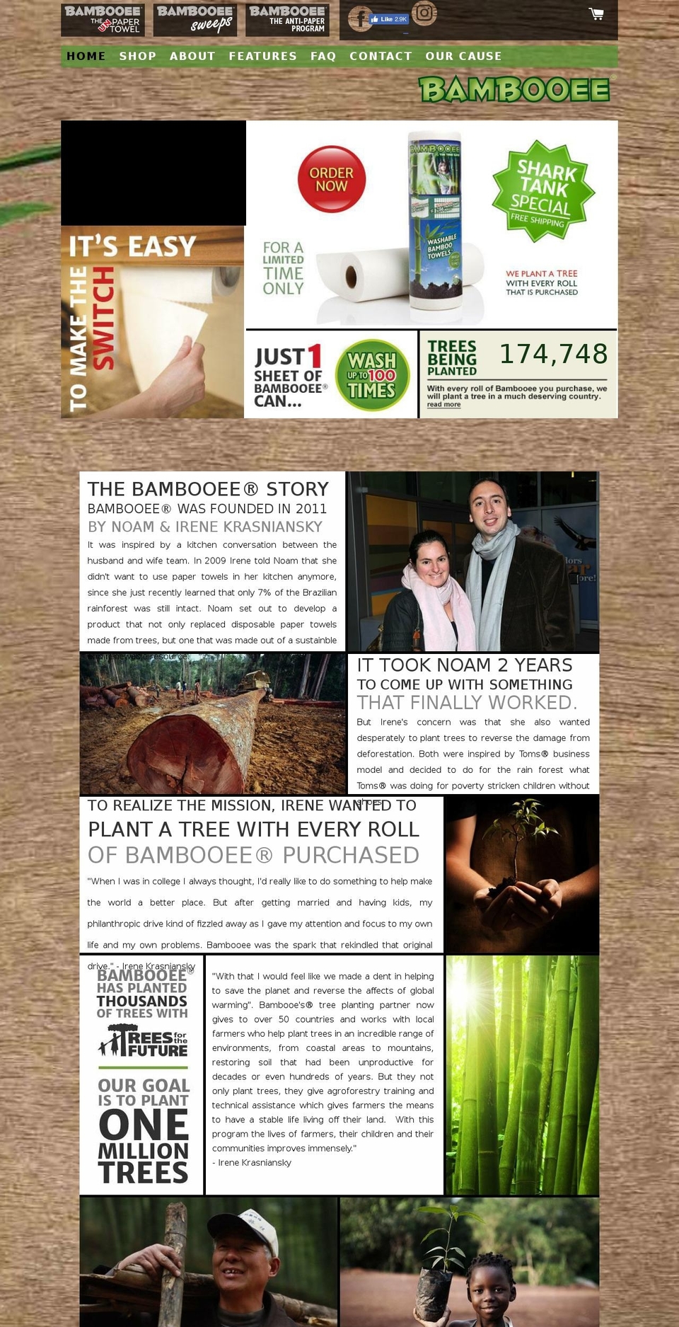 bambooee.com shopify website screenshot