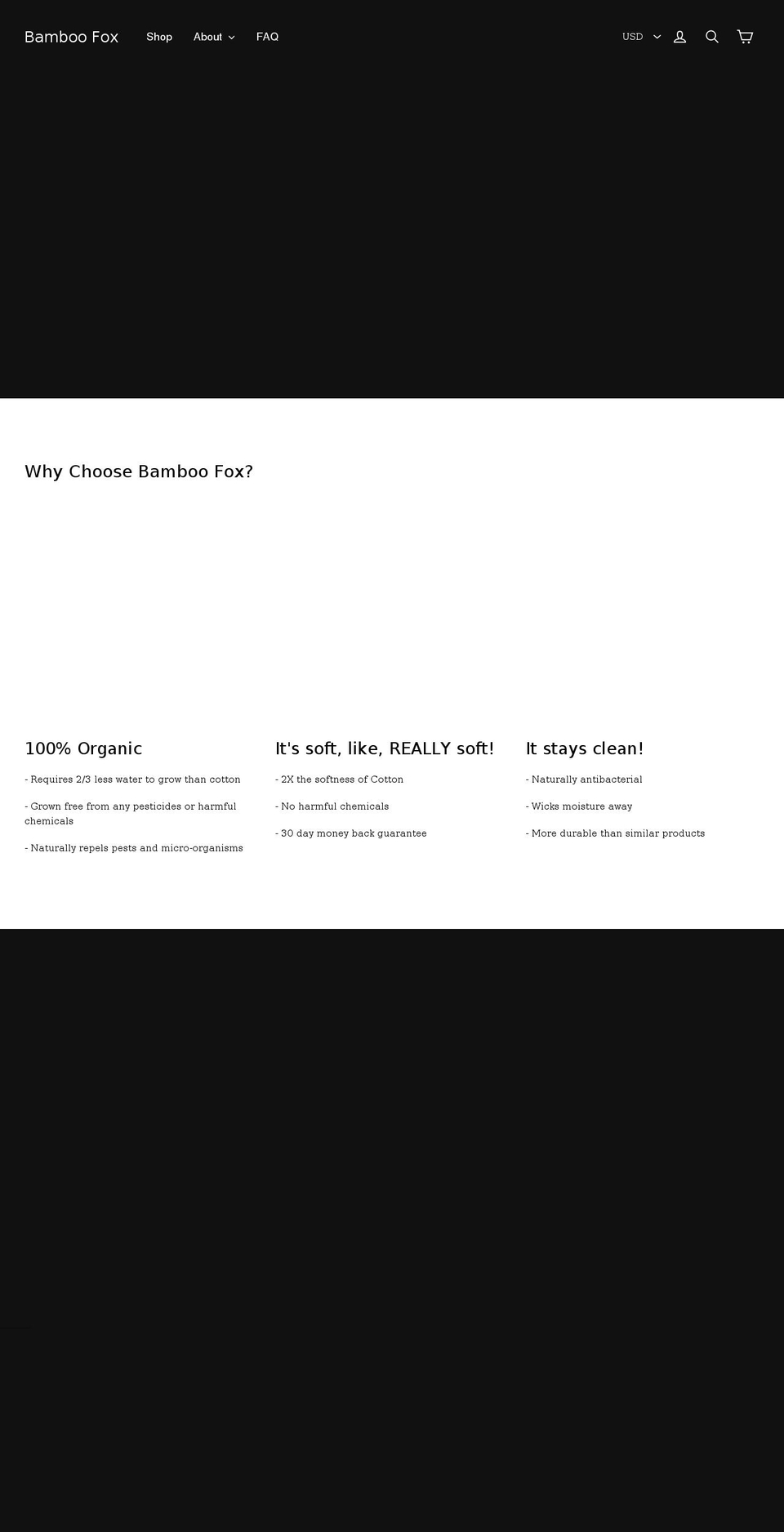 bamboofox.com shopify website screenshot
