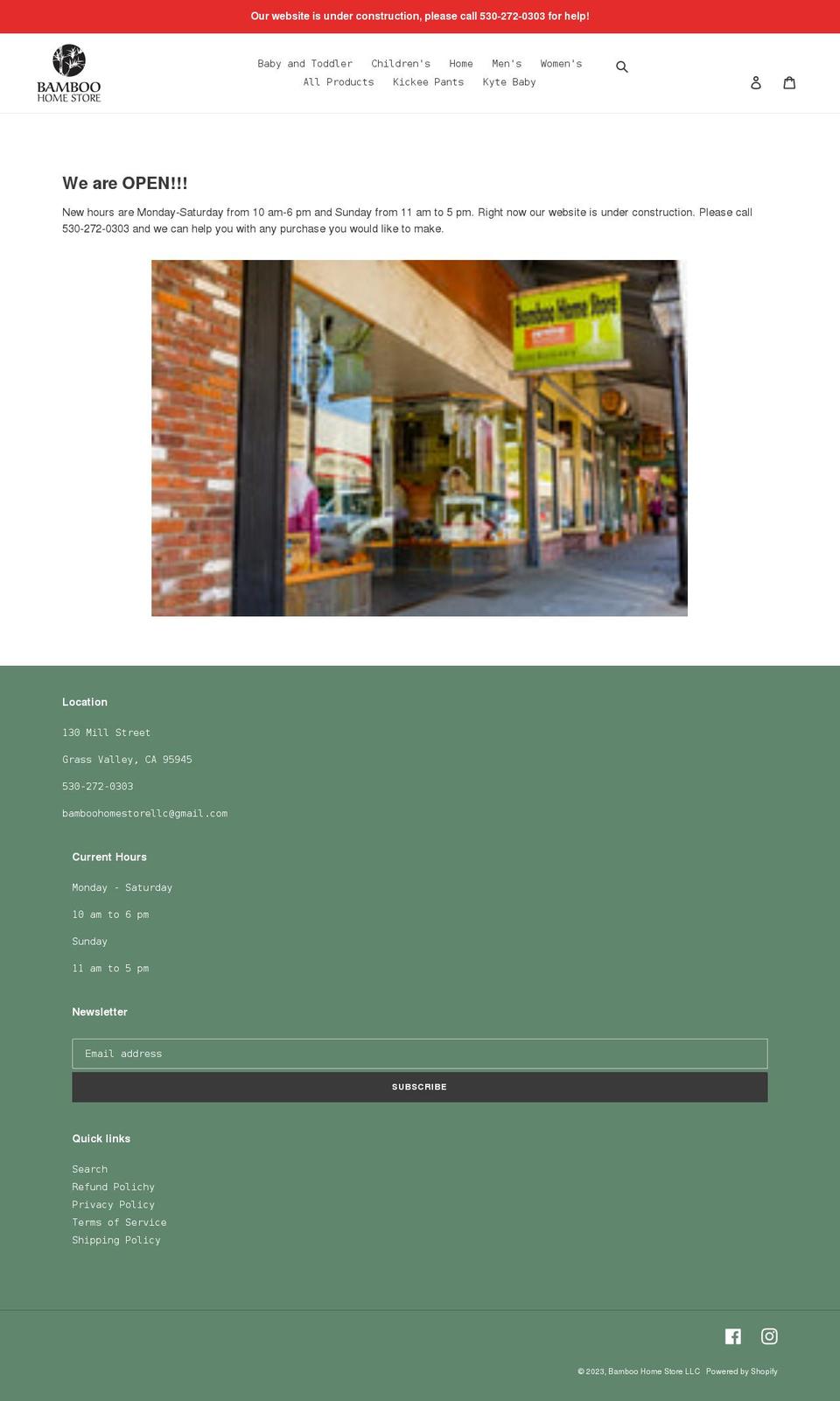 bamboogv.com shopify website screenshot