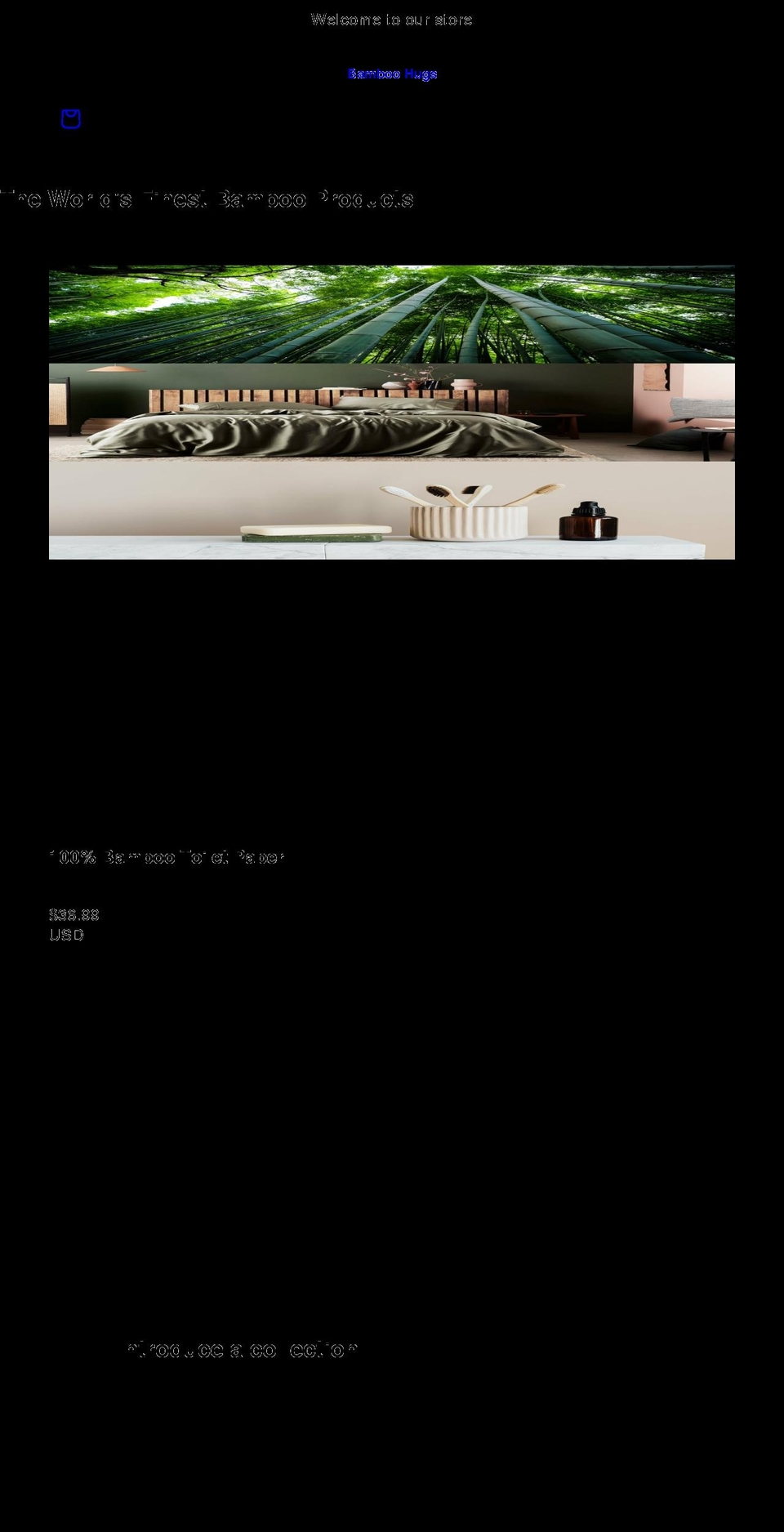 bamboohugs.com shopify website screenshot
