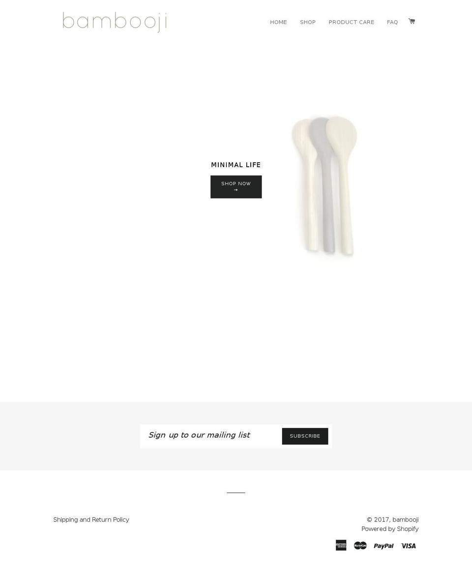 bambooji.com shopify website screenshot