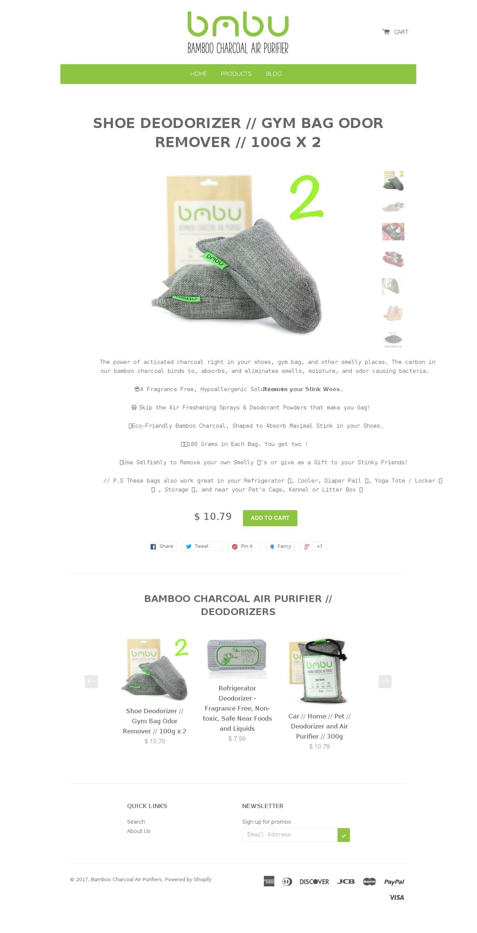 bamboopurifier.com shopify website screenshot