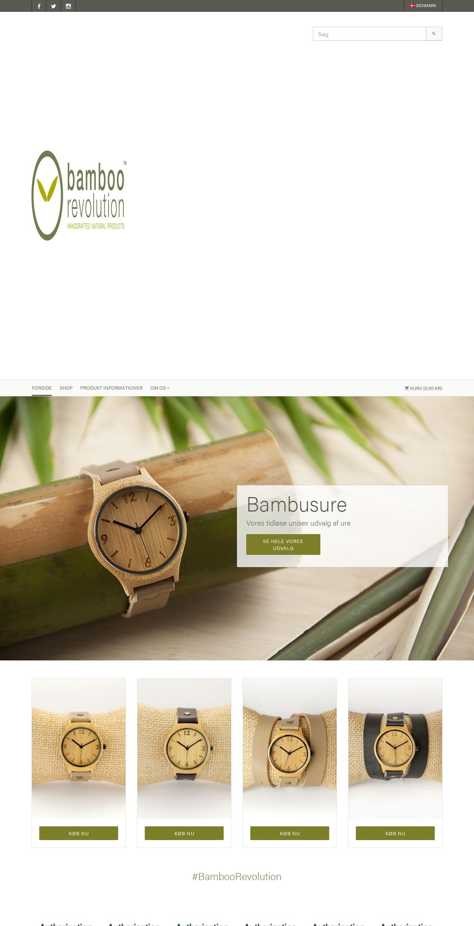 bamboorevolution.dk shopify website screenshot