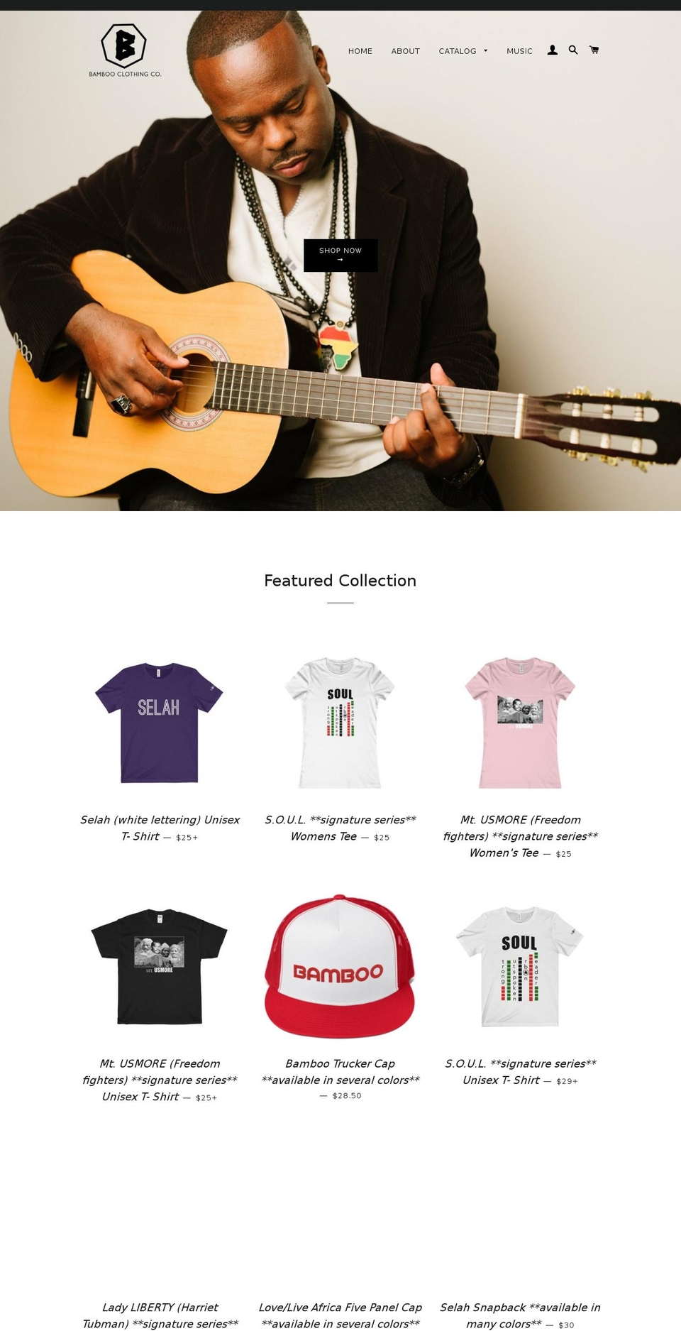 bamboostarline.com — Shopify storefront screenshot