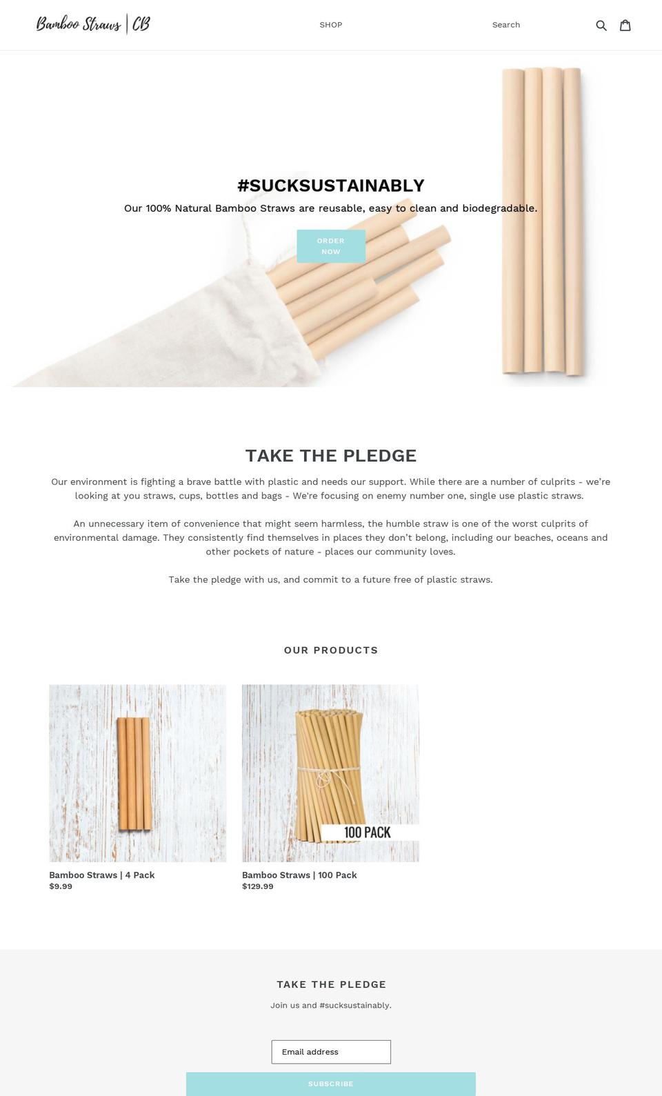 bamboostraws.com — Shopify storefront screenshot