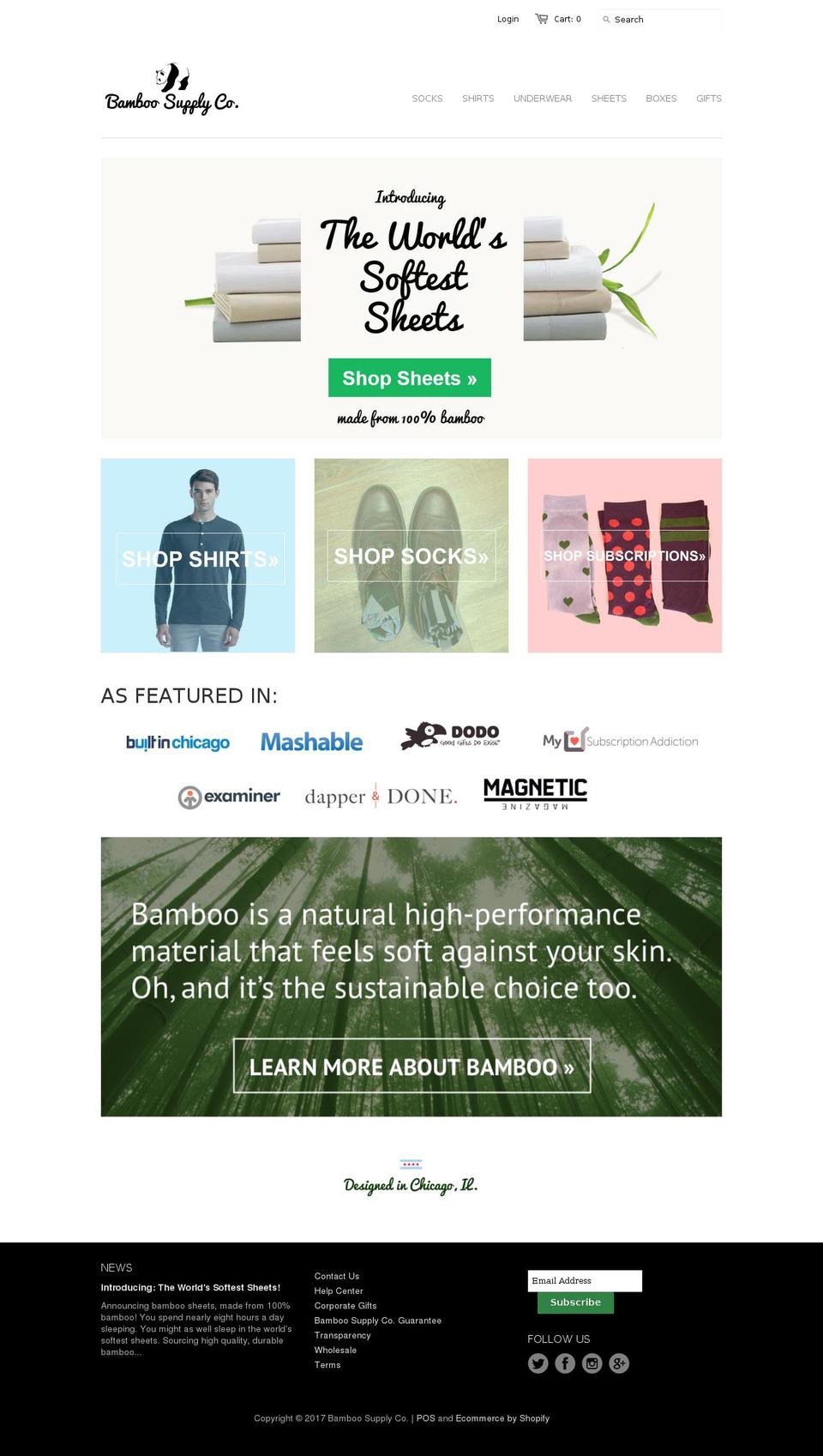 bamboosupplycompany.com shopify website screenshot