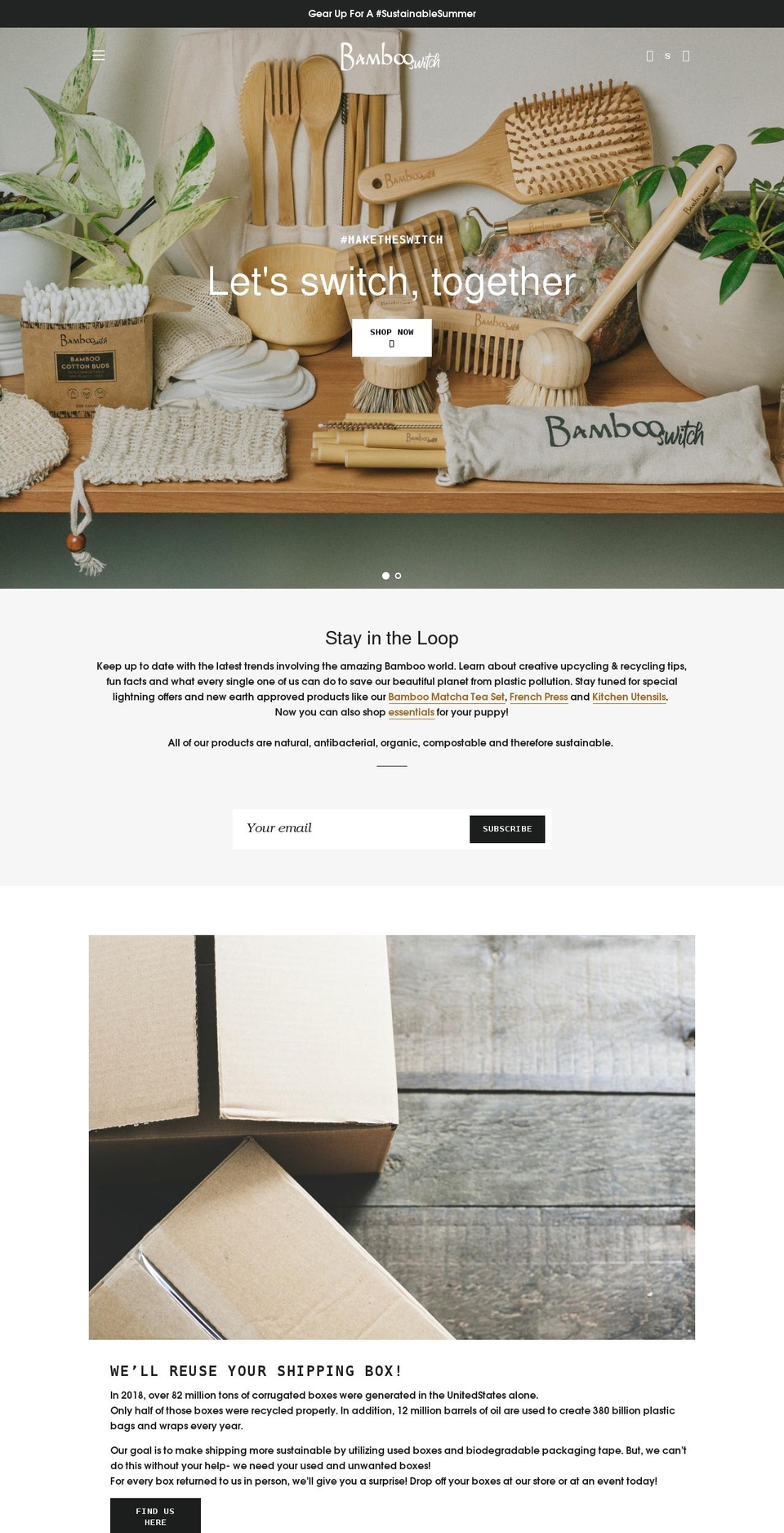bambooswitch.com shopify website screenshot