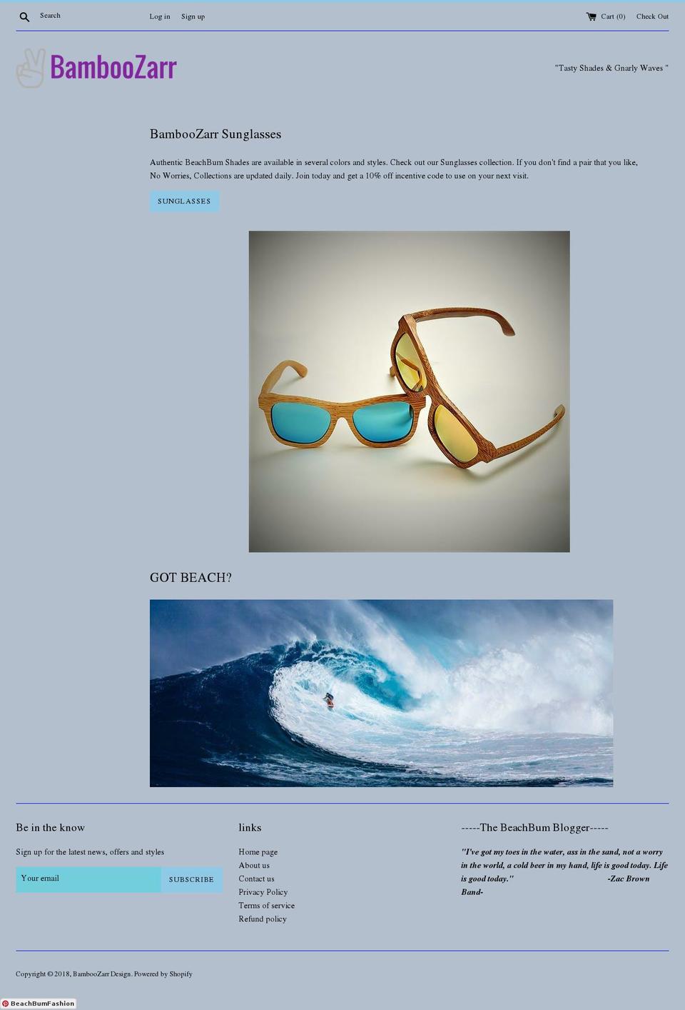 bamboozarr.com shopify website screenshot