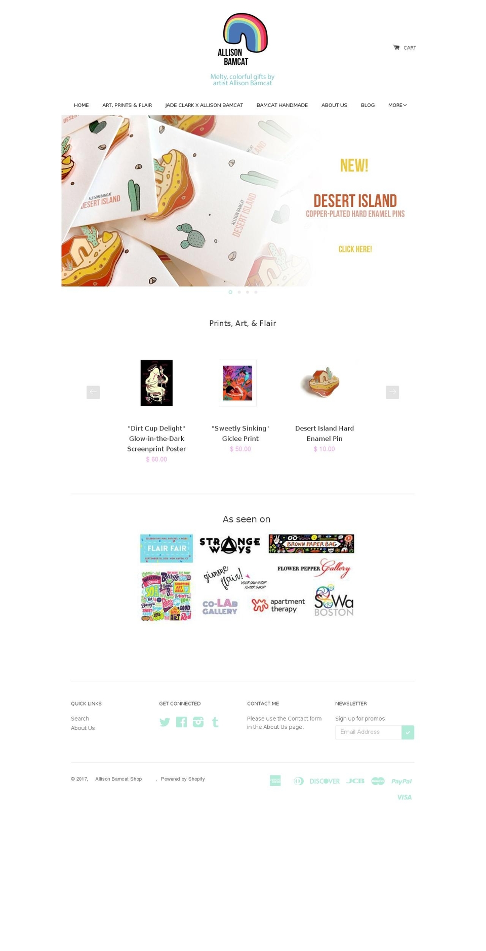 bamcatshop.com shopify website screenshot
