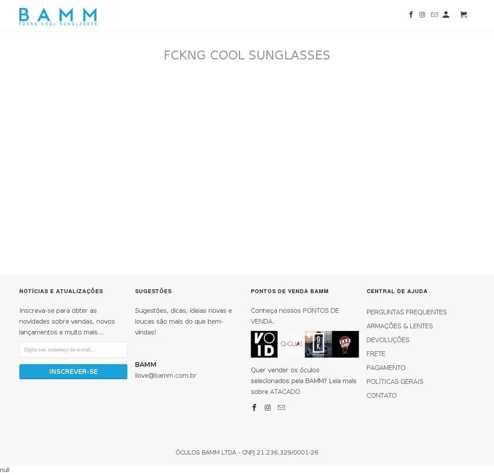 bamm.com.br shopify website screenshot