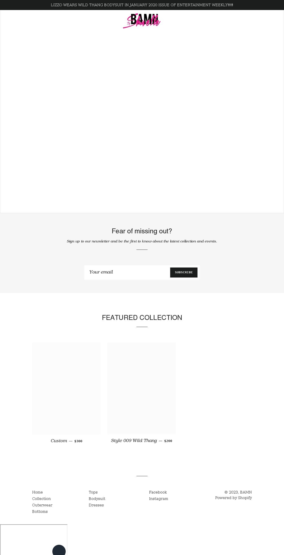 bamn.nyc shopify website screenshot