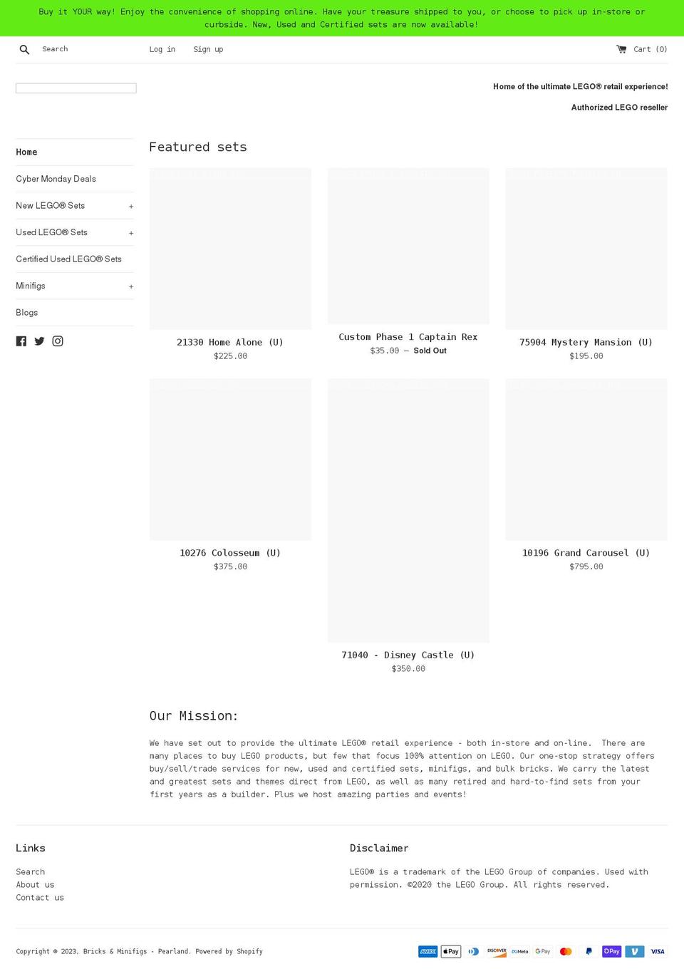 bampearland.com shopify website screenshot