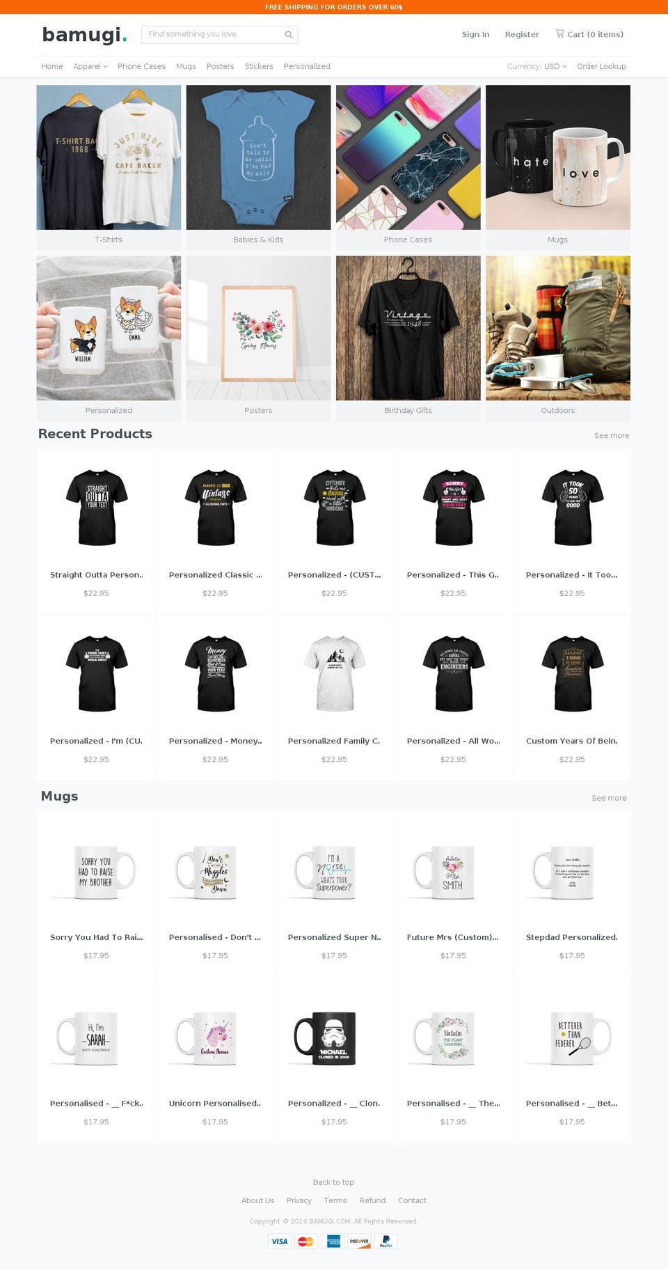 bamugi.com shopify website screenshot