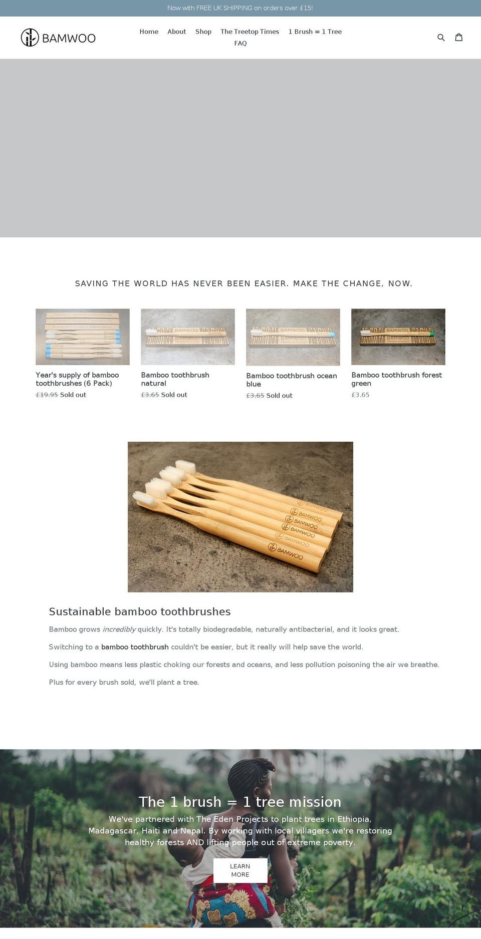 bamwoo-bamboo.com shopify website screenshot