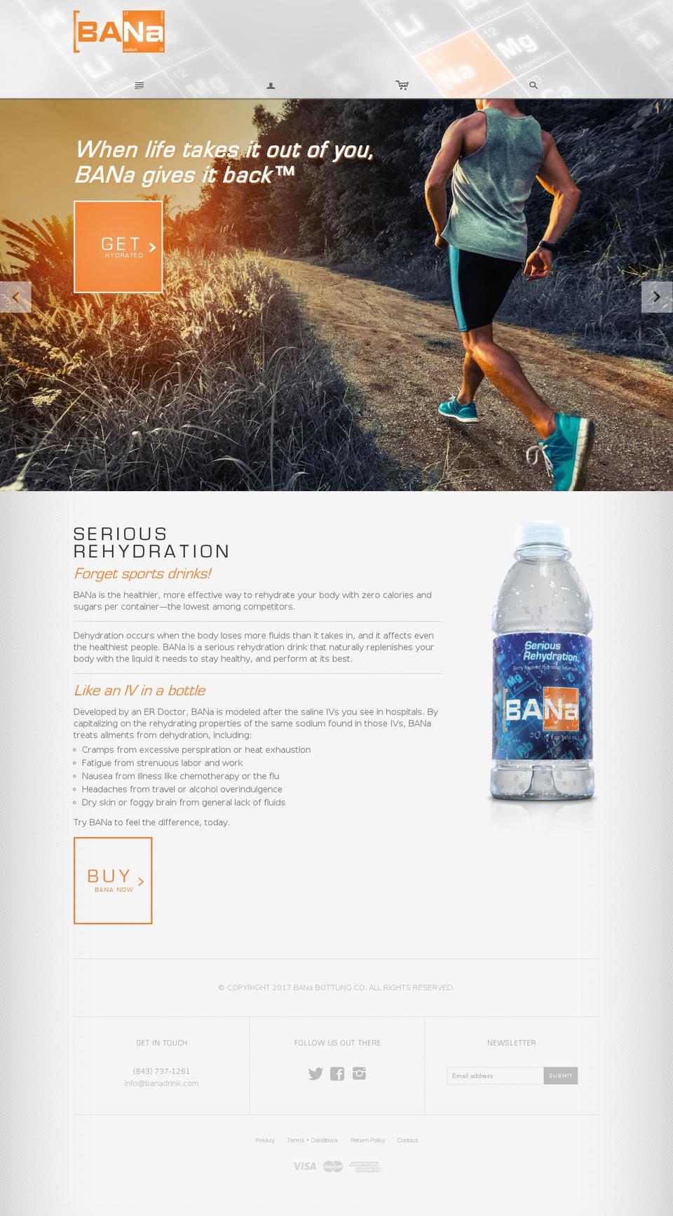 banadrink.com shopify website screenshot