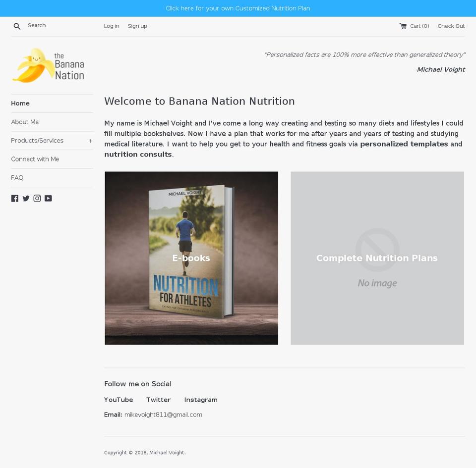 banana-nation.com — Shopify storefront screenshot