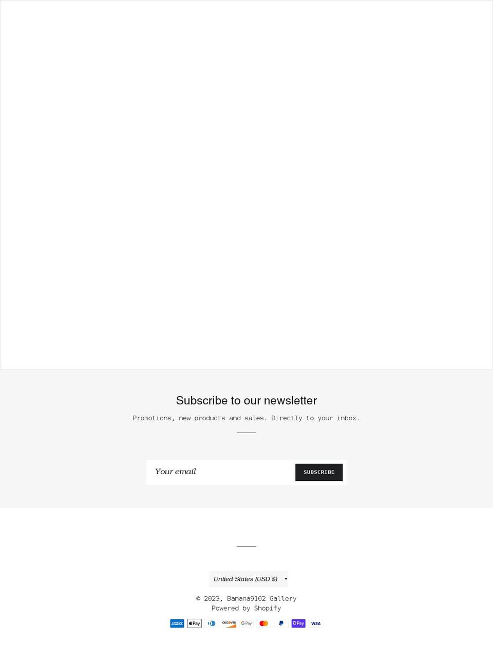 banana9102.com shopify website screenshot