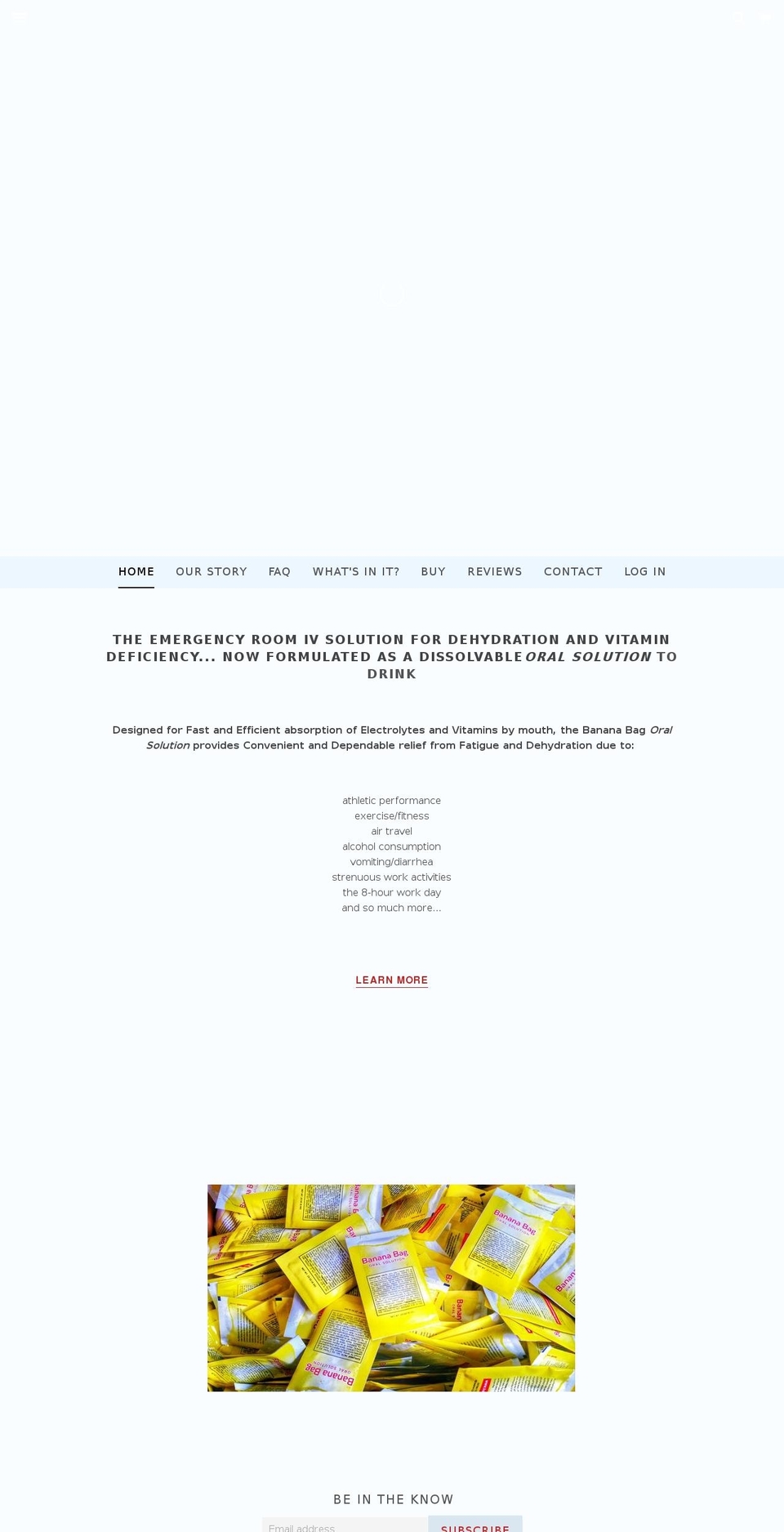 bananabagdrink.com shopify website screenshot