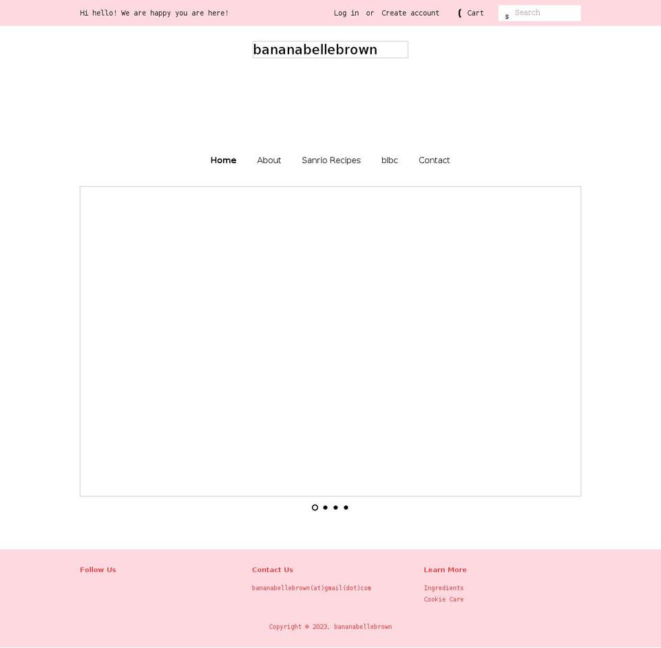 bananabellebrown.com shopify website screenshot