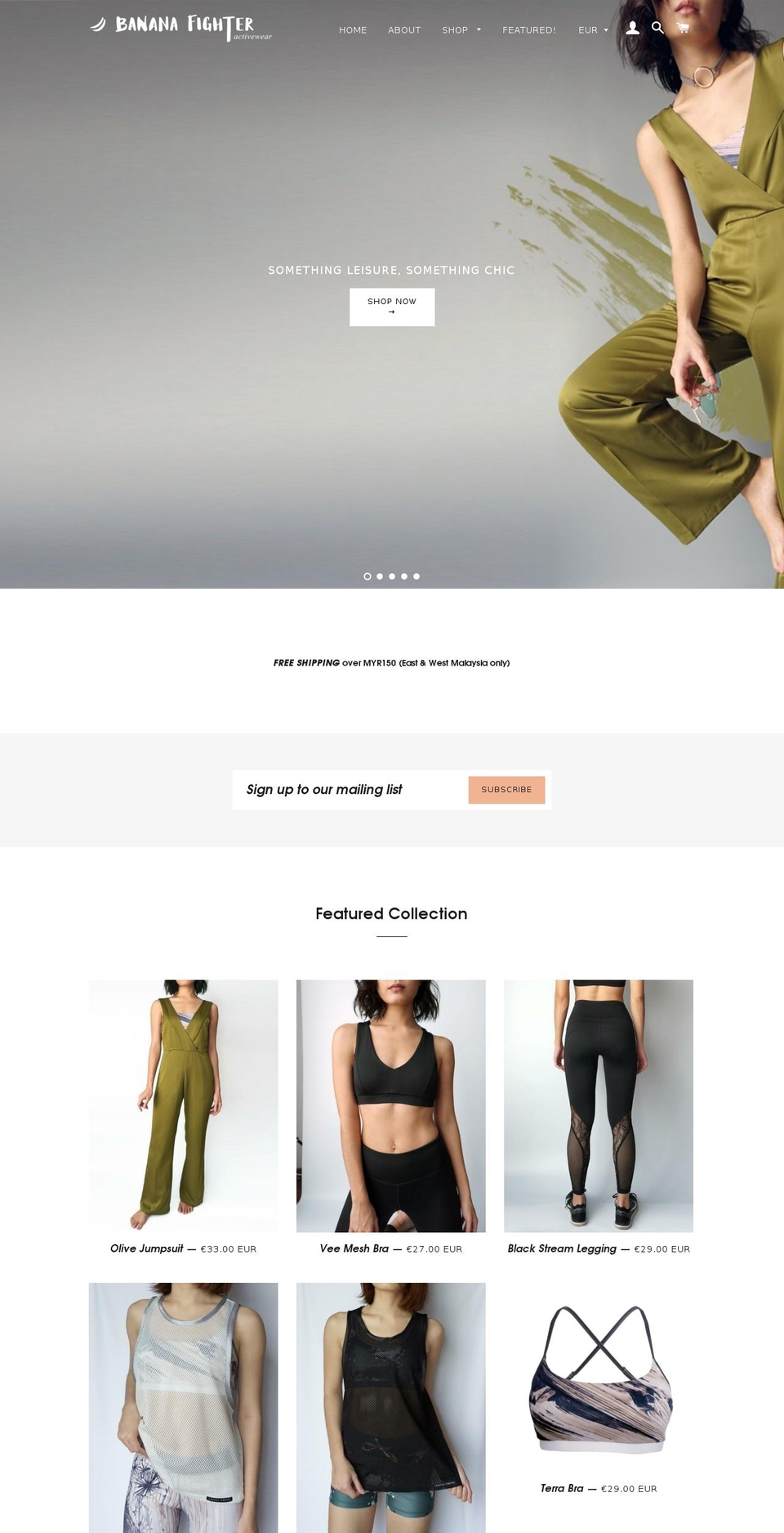bananafighter.com shopify website screenshot