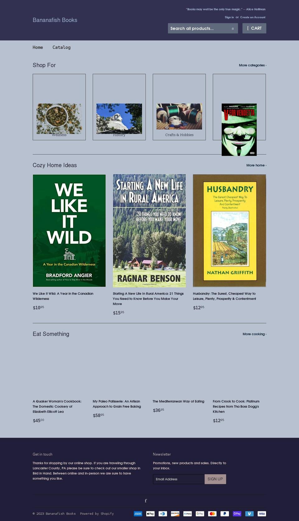 bananafishbooks.com shopify website screenshot
