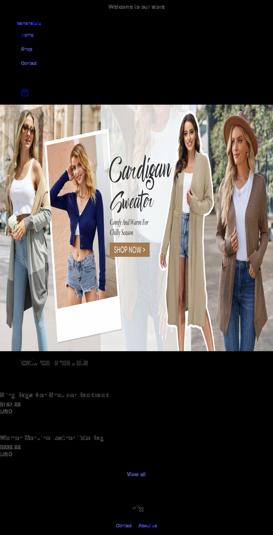 bananalulu.com shopify website screenshot