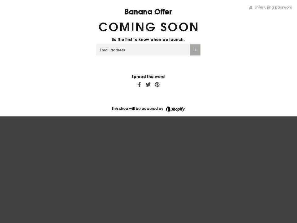 bananaoffer.com — Shopify storefront screenshot