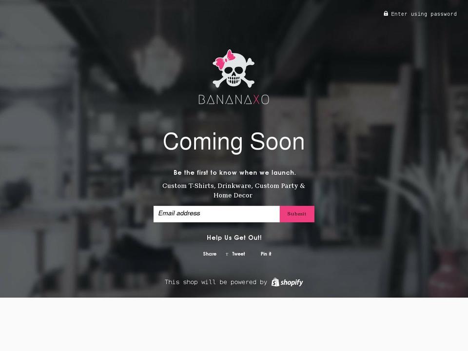 bananaxo.com shopify website screenshot