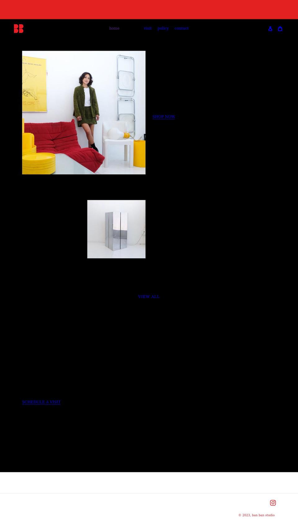 banbanstudio.com shopify website screenshot