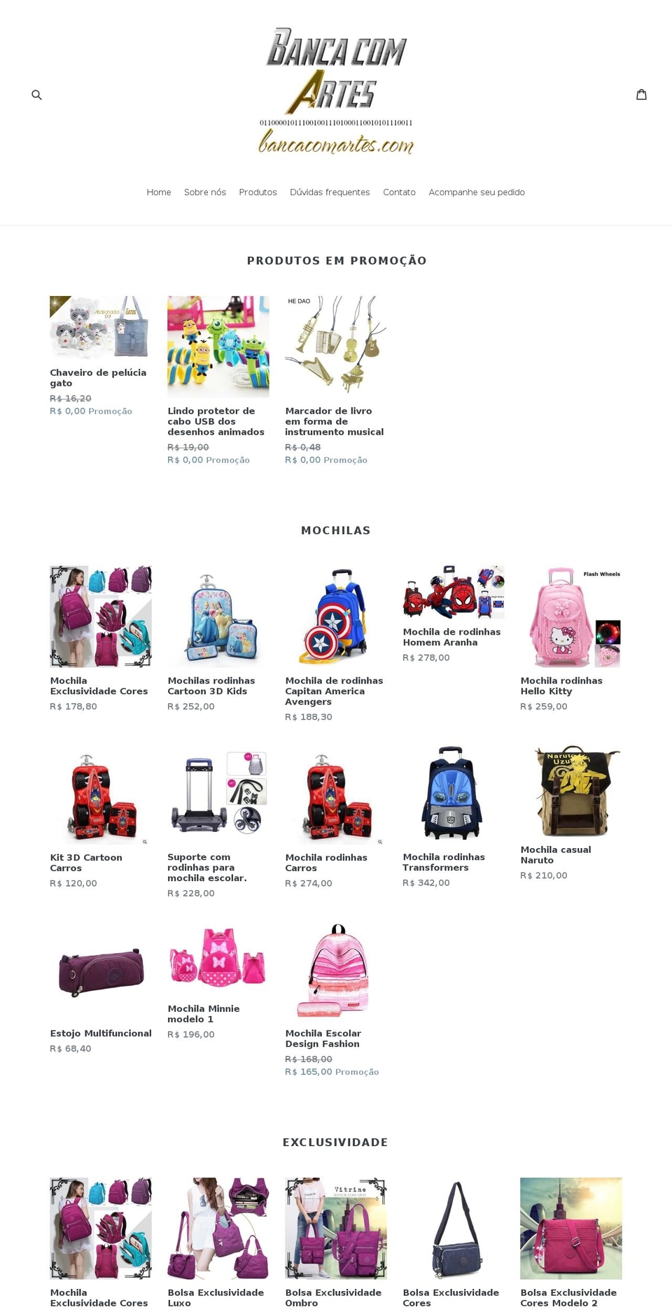 bancacomartes.com — Shopify storefront screenshot