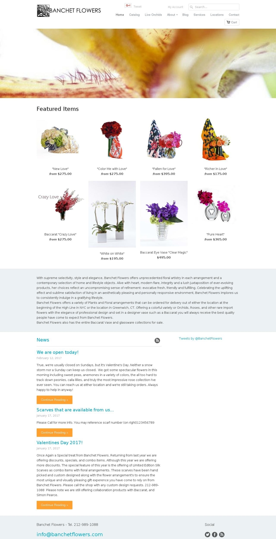 banchetflowers.com shopify website screenshot