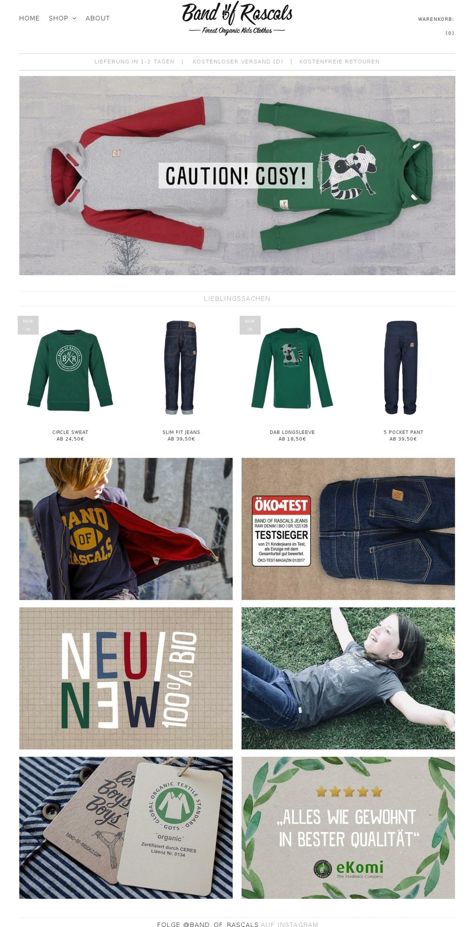 band-of-rascals.com — Shopify storefront screenshot