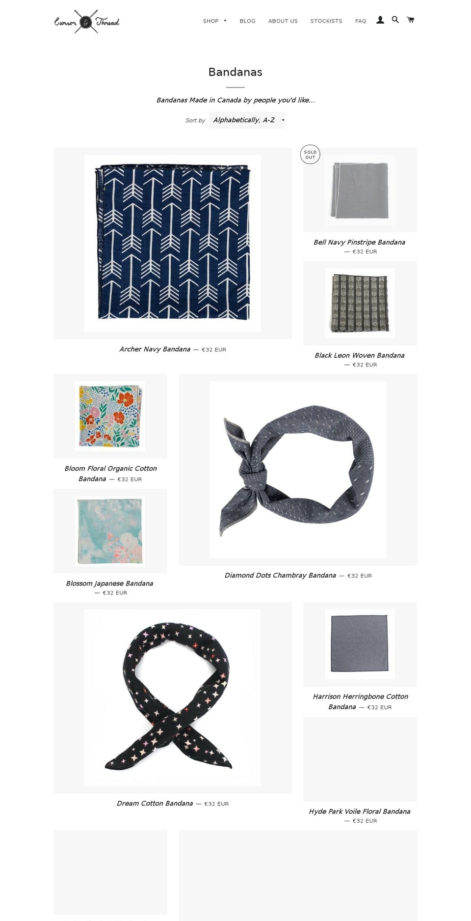 bandanada.com — Shopify storefront screenshot