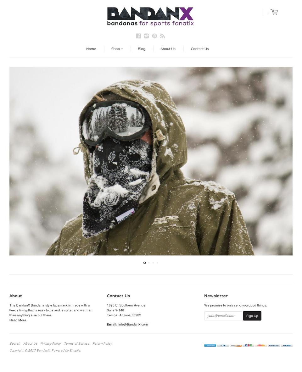 bandanx.com shopify website screenshot
