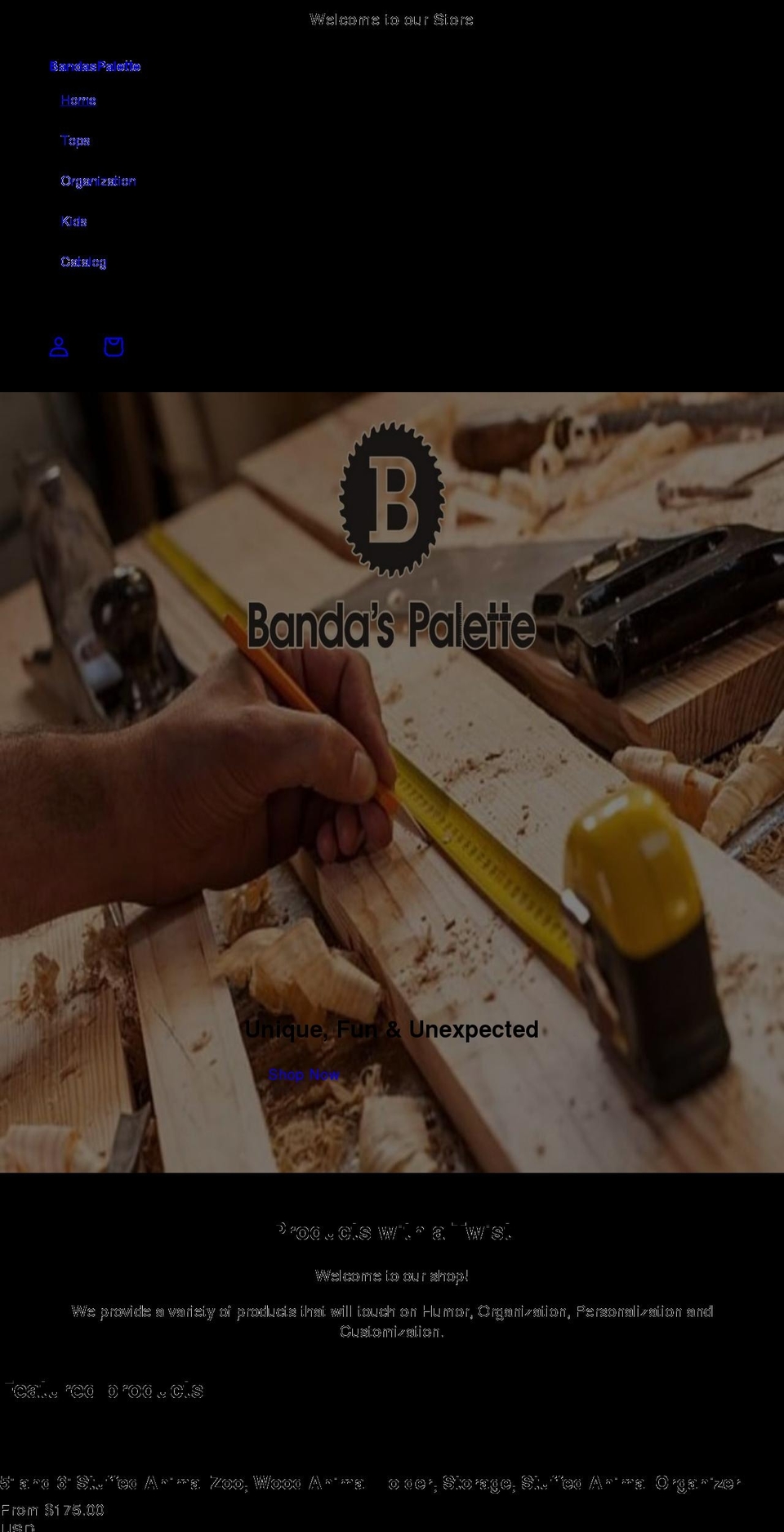bandaspalette.com shopify website screenshot