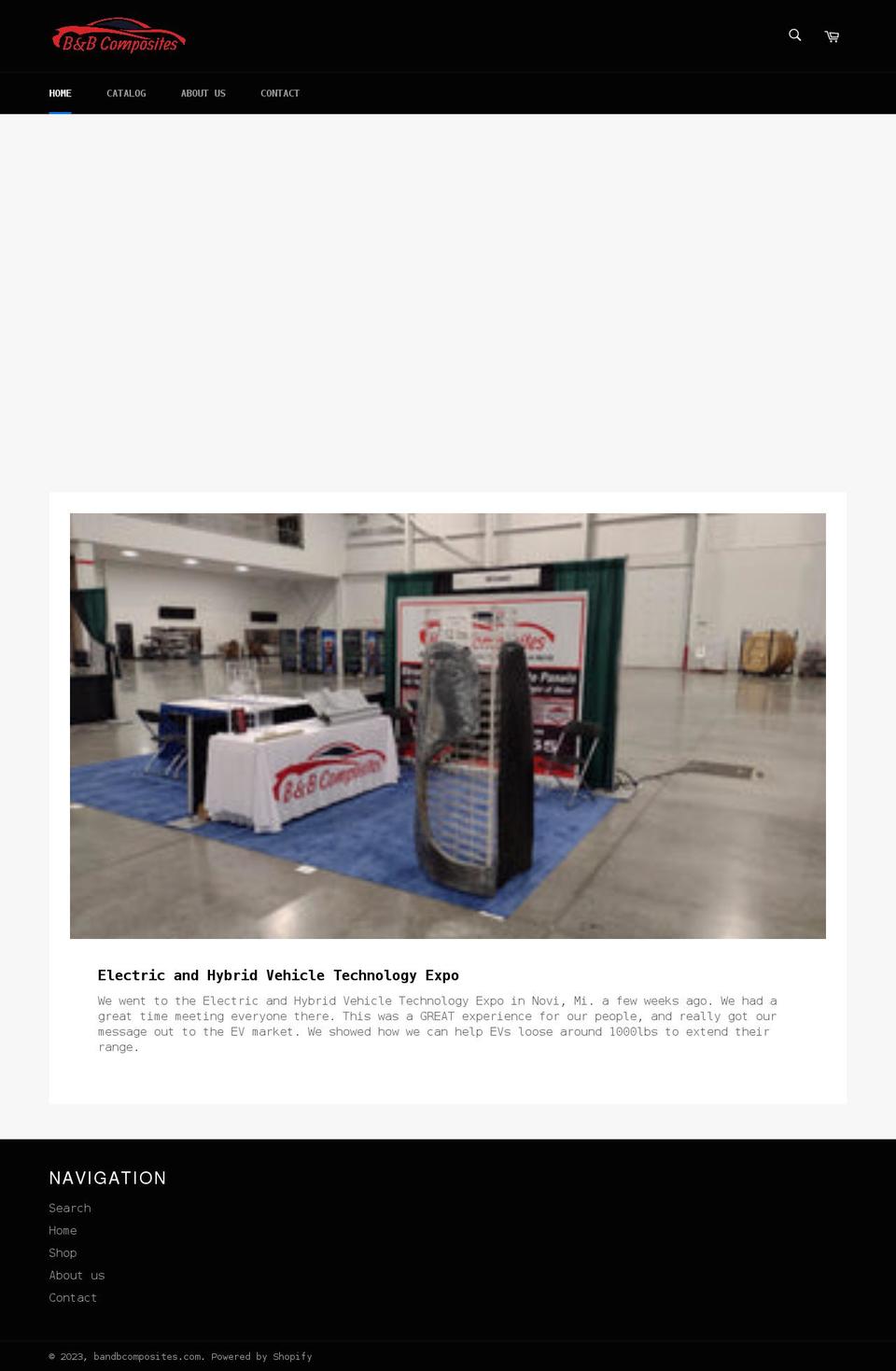 bandbcomposites.com shopify website screenshot