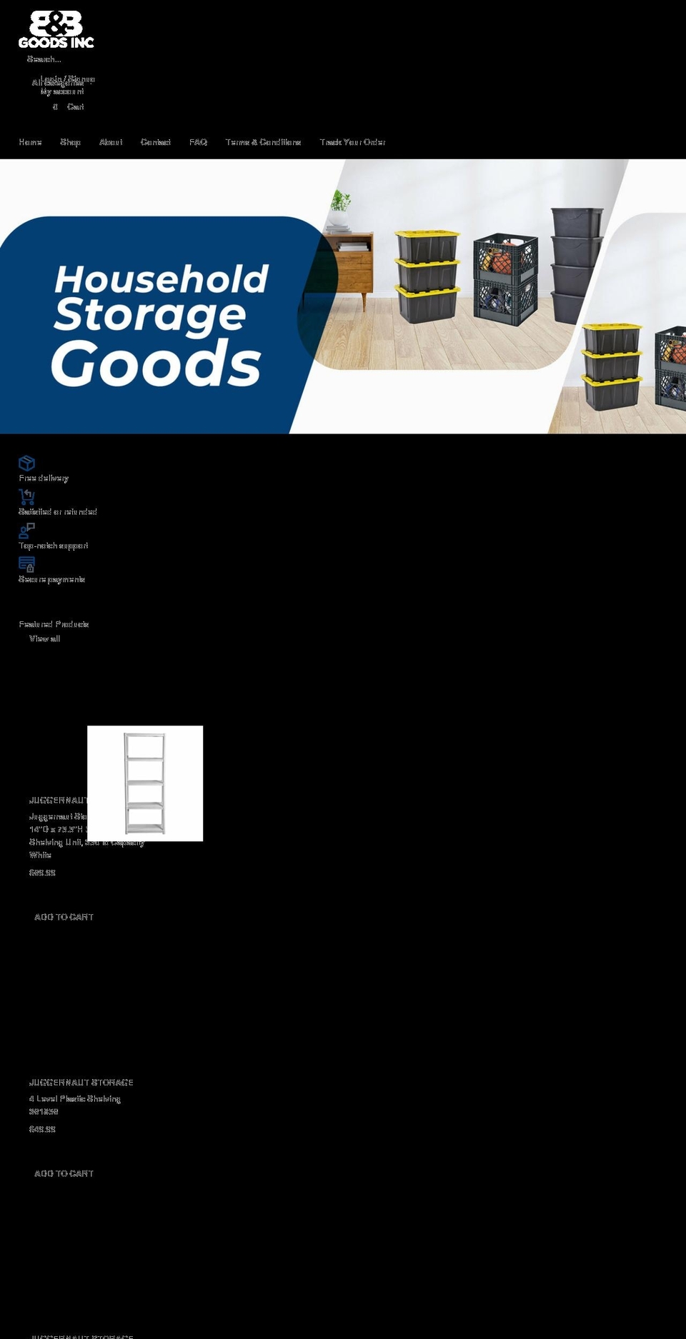bandbgoodsinc.com shopify website screenshot