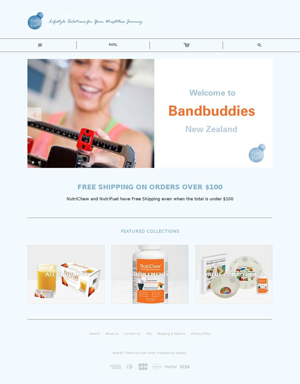 bandbuddies.co.nz shopify website screenshot