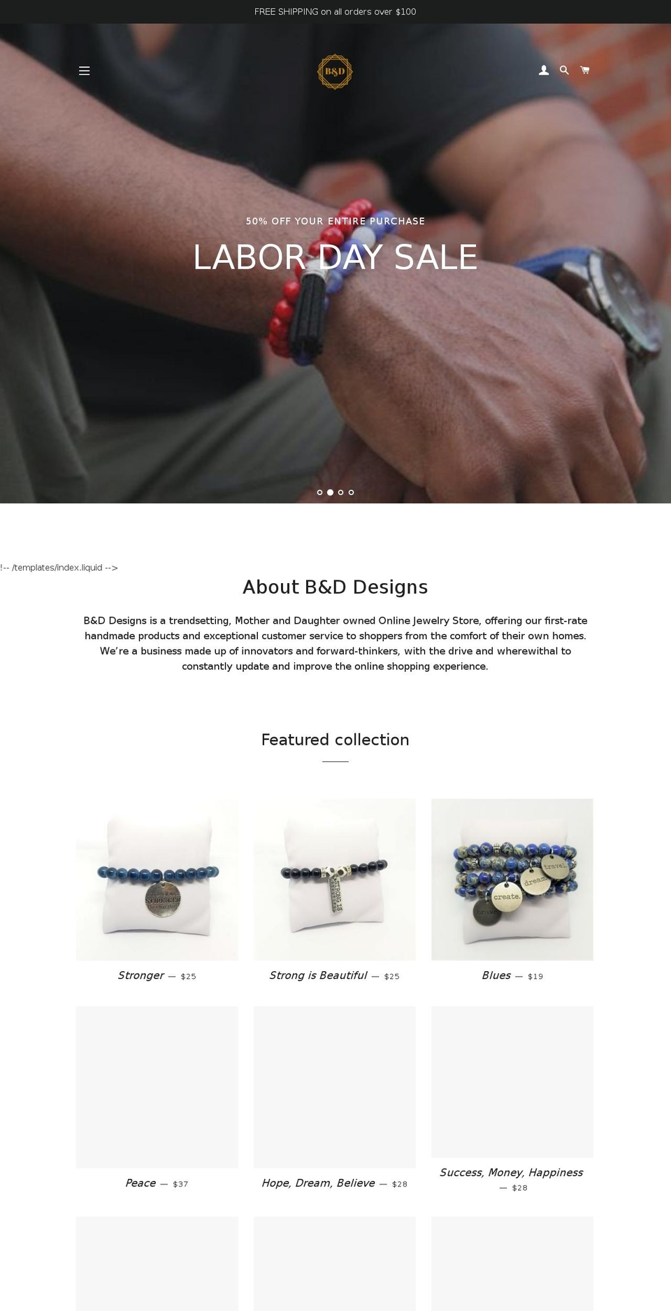 banddonline.com — Shopify storefront screenshot
