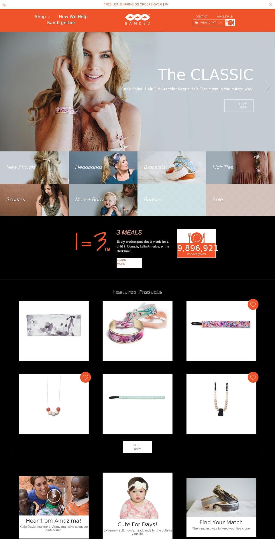 banded2gether.com shopify website screenshot