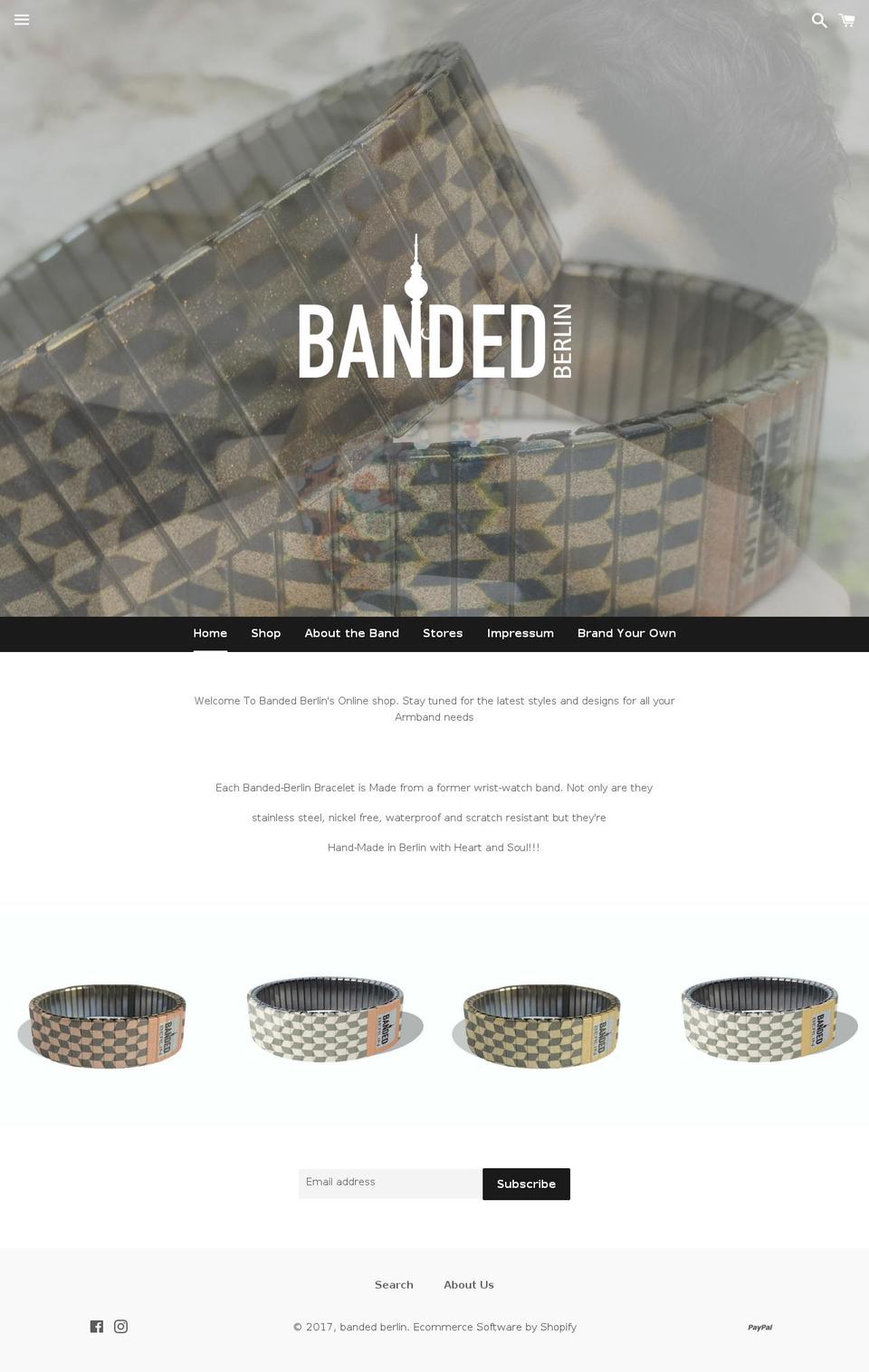 bandedberlin.com shopify website screenshot